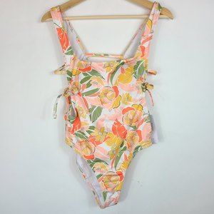 Hurley Floral Tropical Bloomin Groove One Piece Swimsuit - Size S